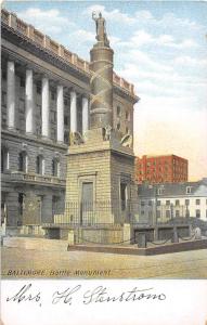 Battle Monument Court House Baltimore 1905c Maryland postcard