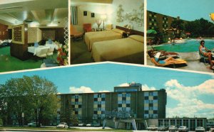 Vintage Postcard 1966 Bruce MacDonald Motor Hotel Swimming Pool Ontario Canada