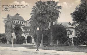 San Bernardino California 1920 Postcard Elks Lodge Home No. 836