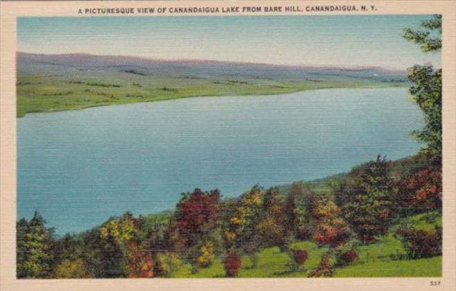 New York Canandaigua Lake From Bare Hill