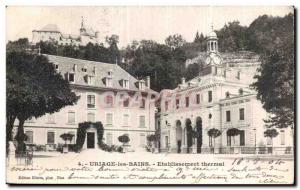 Old Postcard Uriage les Bains spa ESTABLISHMENT