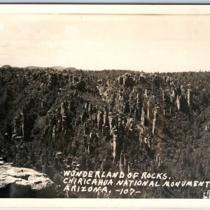 c1940s Chiricahua National Monument Ariz RPPC Rock Wonderland Real Photo AZ A258