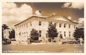 Texas Tx Postcard Real Photo RPPC LONGVIEW c1950s U.S. POST OFFICE