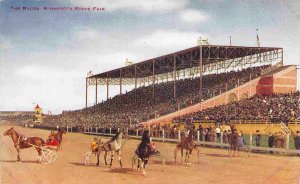 Horse Harness Racing Grandstand Minnsota State Fair 1910c postcard 