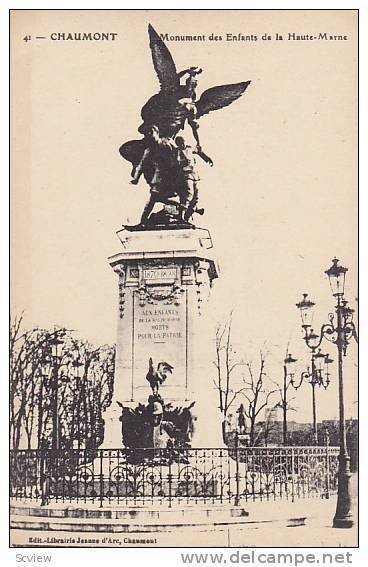 Monument Des Enfants De La Haute-Marne, Chaumont, France, 1900-1910s