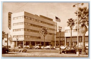 Hollywood CA Postcard Columbia Broadcasting Station c1940's RPPC Photo