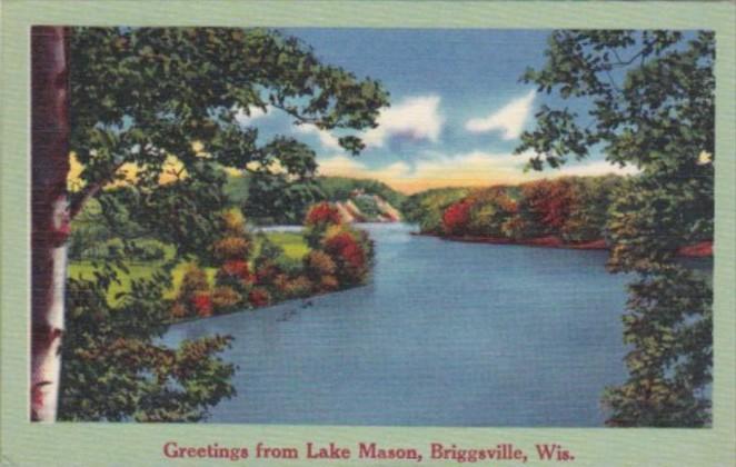 Wisconsin Briggsville Greetings From Lake Mason 1968