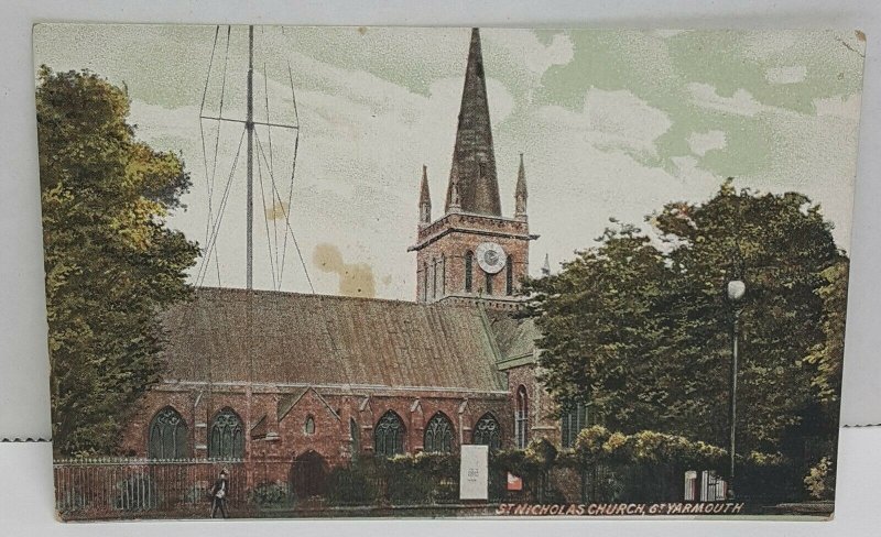 St Nicholas Church Great Yarmouth UK Vintage Postcard