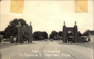 WWI East Warren Wyoming WY Fort Francis Soldier Message Real Photo Postcard