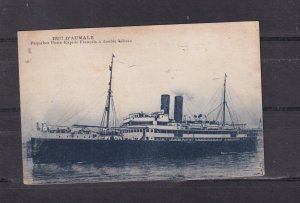 FRANCE, SHIP,   DUC D'AUMALE , FRENCH LINE, c1910 ppc., unused.