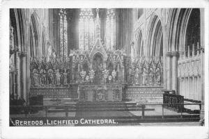 uk38684 reredos lichfield cathedral real photo uk lot 18 uk