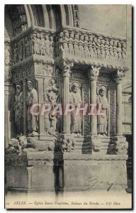 Postcard Ancient Arles Saint Trophime Church Porch Statues