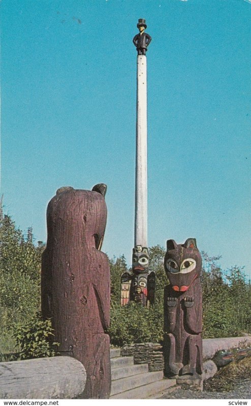 Abraham Lincoln Totem Pol in SAXMAN Park , Ketchikan , Alaska , 50-60s