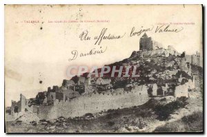 Old Postcard Valencia Ruins of Chateau de Crussol (Ard?che)