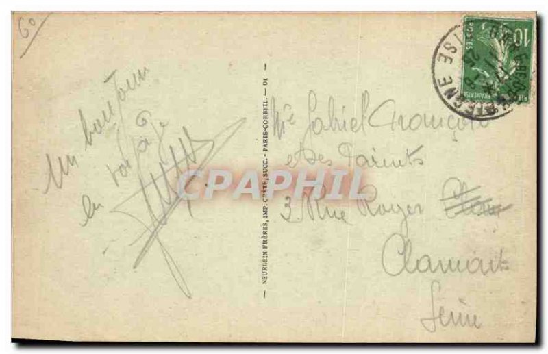 Old Postcard Chateau de Pierrefonds L'Entree