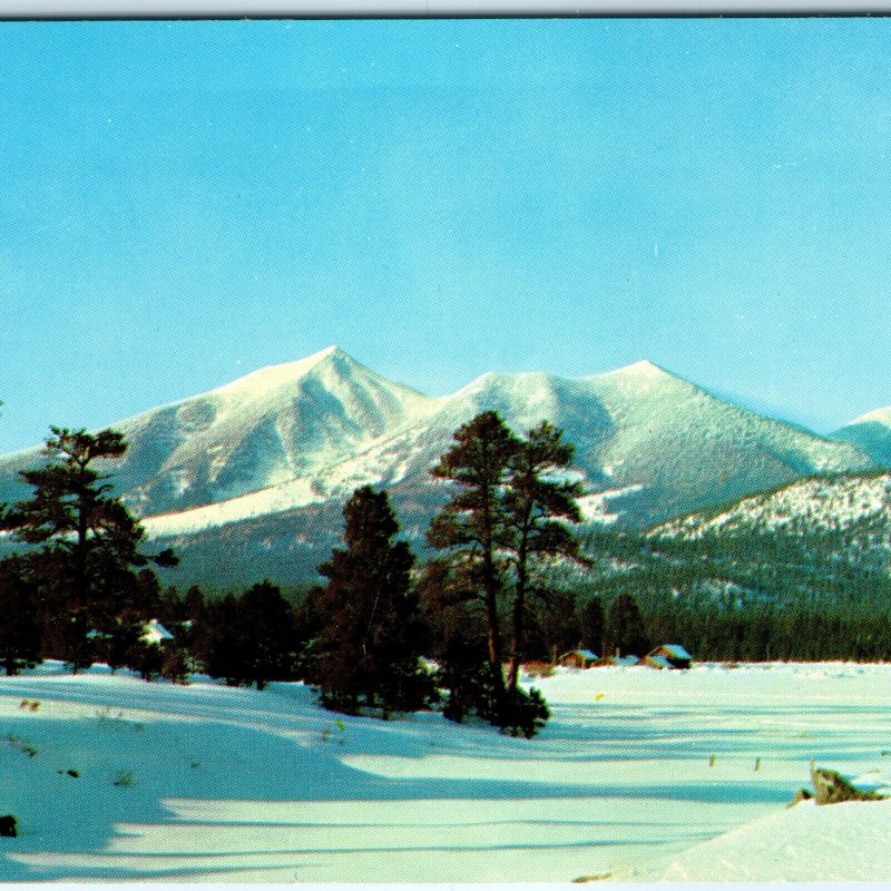 c1950s Flagstaff, AZ Winter San Francisco Peaks Ariz Snow Bowl Chrome PC A304