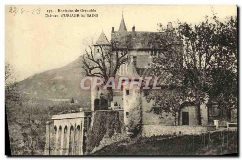 Old Postcard Environs de Grenoble Chateau d Uriage les Bains