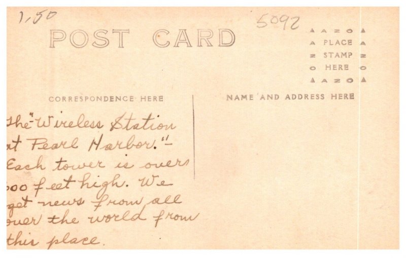 WW 1 Pearl Harbor The WIreless Station