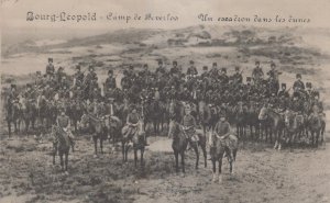 BOURG LEOPOLD FRANCE DUNES SOLDIERS COSSACKS WW1 MILITARY POSTCARD (c. 1917)