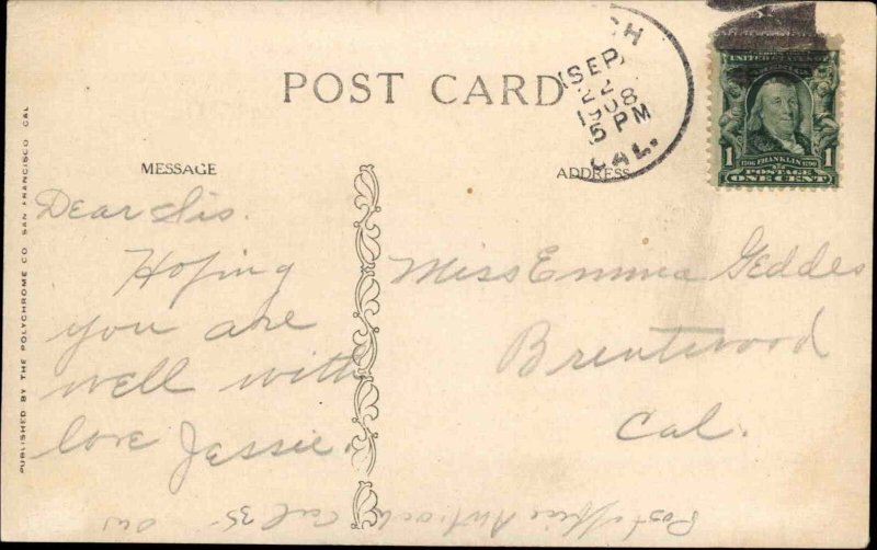 Antioch California CA Street Scene c1910 Vintage Postcard