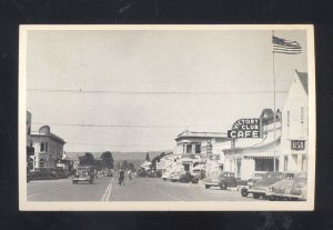 LOMPOC CALIFORNIA DOWNTOWN STREET SCENE OLD CARS VINTAGE POSTCARD OLD CARS