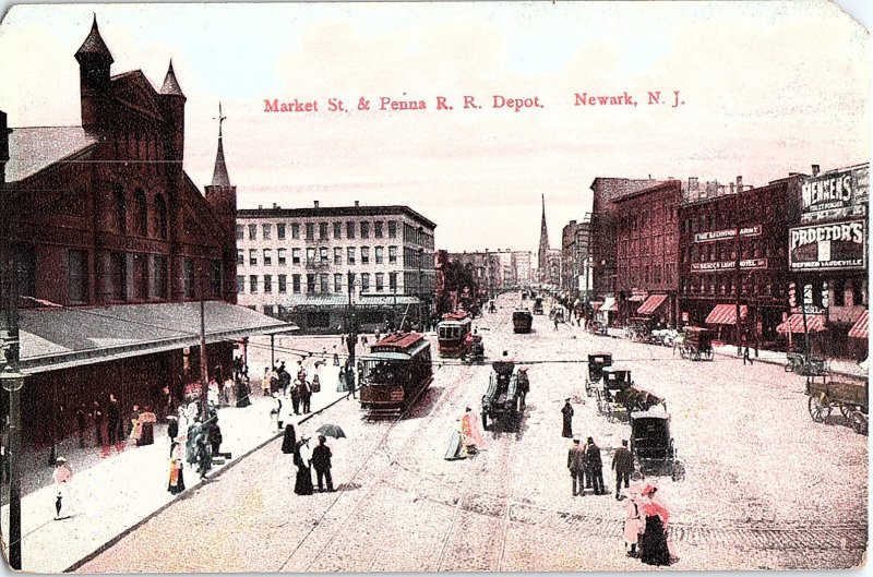 Postcard SHOPS SCENE Newark New Jersey NJ AI4260