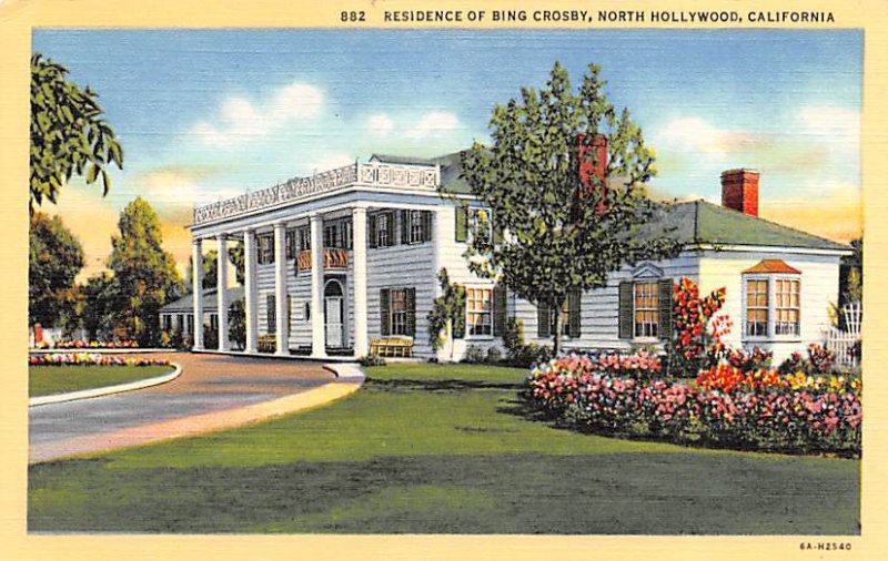 Residence of Bing Crosby North Hollywood, California USA Unused 