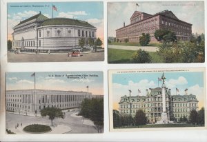 P2925, 4 different old postcards views washington DC