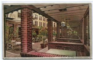 Outdoor Dining Court Hotel Brazos Houston Texas 1916 postcard