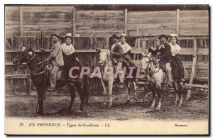 Old Postcard En Provence Types of Guardians Folklore