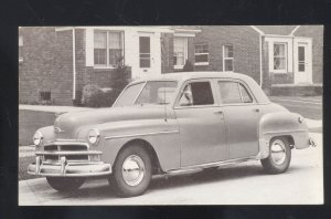 1950 PLYMOUTH SPECIAL DELUXE SEDAN VINTAGE CAR DEALER ADVERTISING POSTCARD