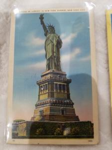 Antique/Vintage Postcard, Statue of Liberty in New York Harbor  WWII & 1950