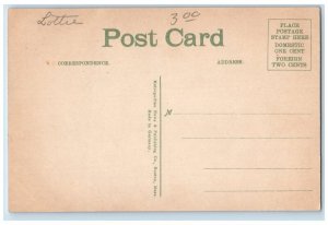 1910 Exterior View Post Office Building Horse Carriage Augusta Maine ME Postcard