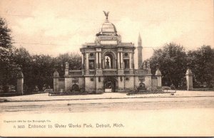 Michigan Detroit Entrance To Water Works Park Rotograph