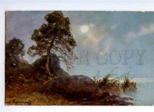 177124 Finnish coast FINLAND by PISEMSKY vintage Russian PC