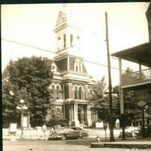 RPPC 1940s Nicholasville Kentucky KY Court House Street View Postcard Q21