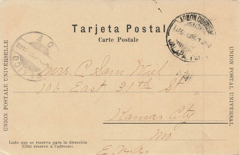 JALAPA XALAPA  MEXICO 1905 POSTMARK~VISTA PANORAMICA~LATAPI BERT PHOTO POSTCARD