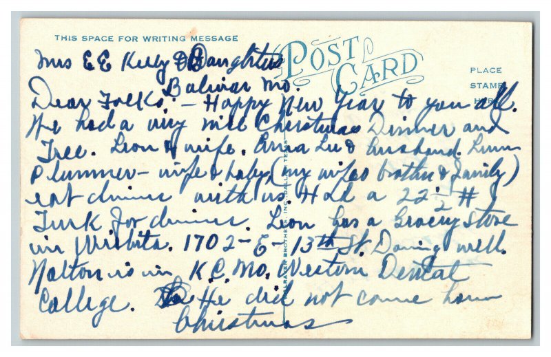 Postcard Court House El Dorado Kansas Vintage Standard View Card 