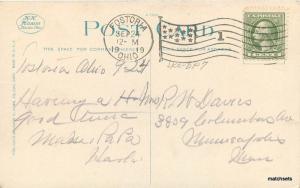 1919 Masonic Temple FOSTORIA OHIO Hamm postcard 1360