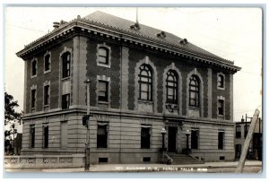 1915 GCV Building Post Office Fergus Falls Minnesota MN RPPC Photo Postcard