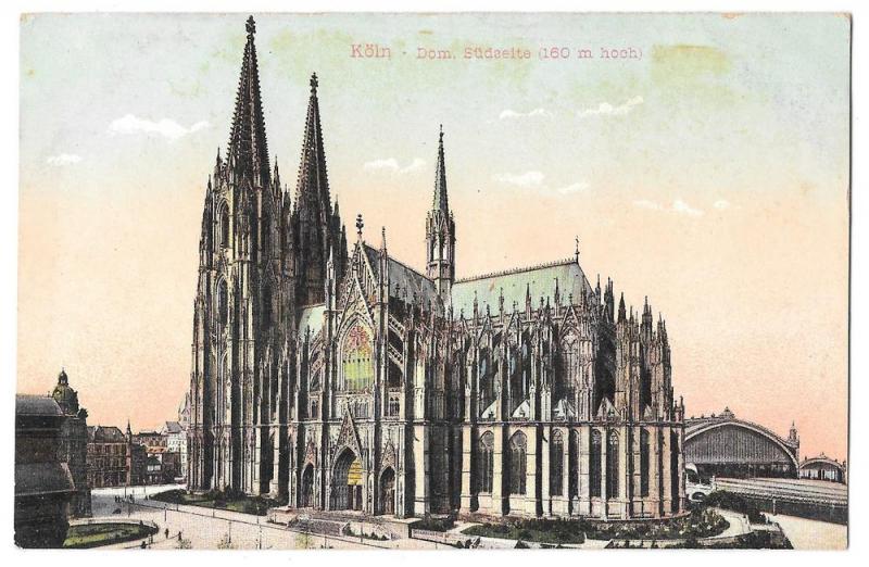 Germany Koln Dom Sudseite Cologne Cathedral Vintage Postcard