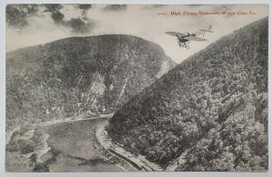 Delaware Water Gap Pennsylvania High Flying Airplane Glenwood News Postcard B26