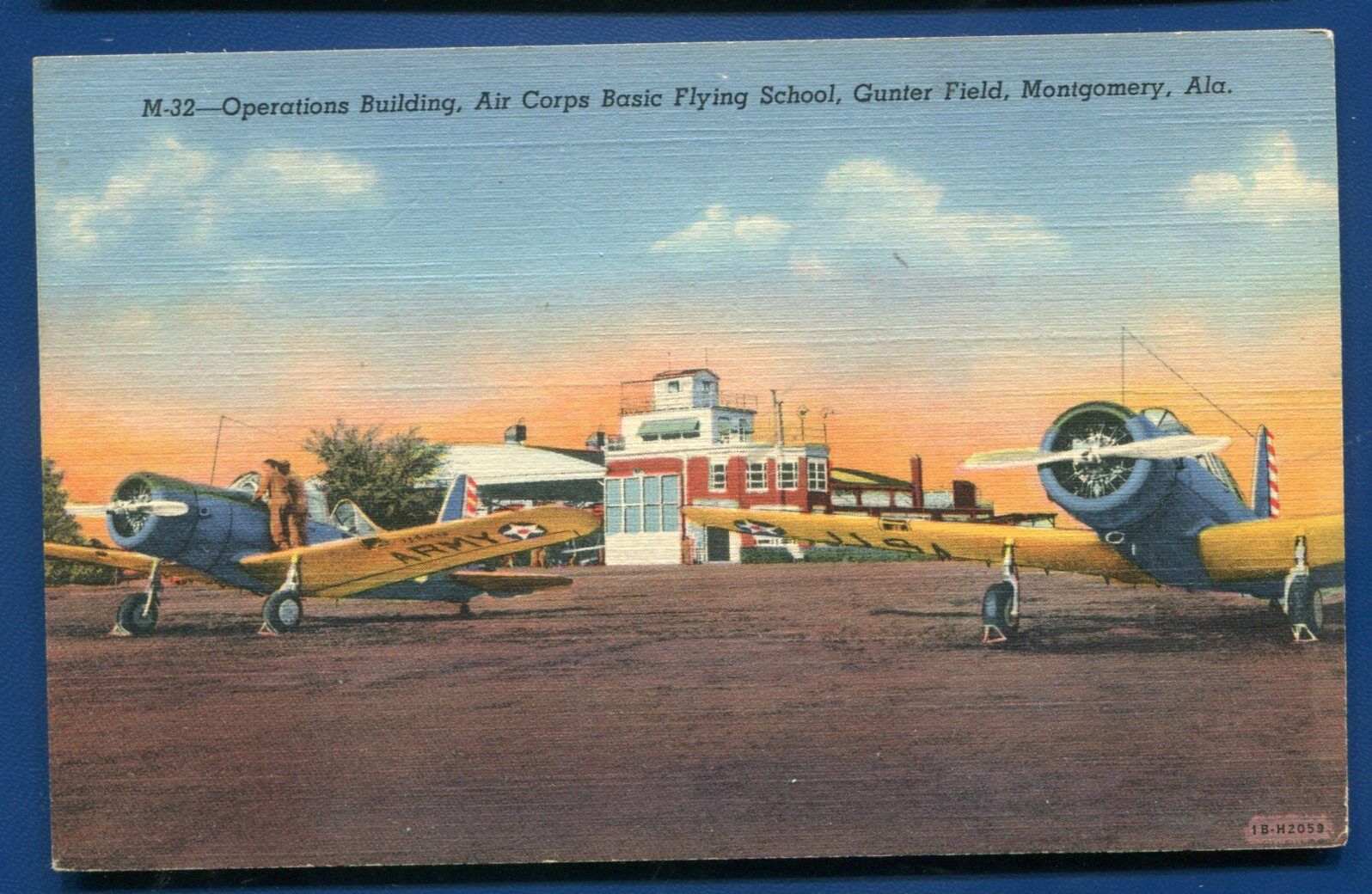 Montgomery Alabama Al 1940s WWII Aviation Gunter Field Airplanes Linen   B023b07576cce0c35a205a5e0b8c83e3 