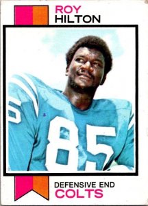 1973 Topps Football Card Roy Hilton Baltimore Colts sk2451