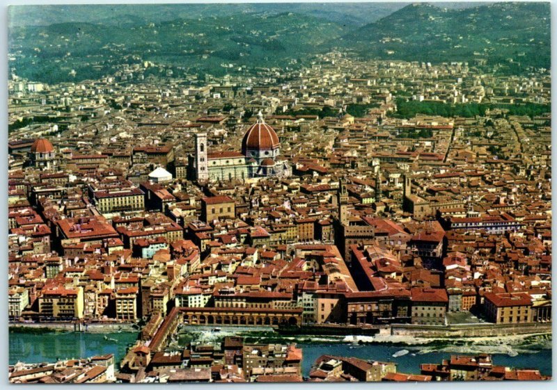 Postcard - Panorama from the Aeroplane, Florence, Italy 