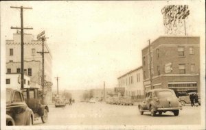 Elko NV Nevada Street Scene Cars c1940 Real Photo Postcard