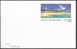 US Unused. America the Beautiful. UX132. Sea Gull. Nice.