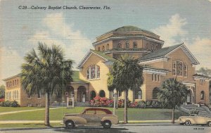 CLEARWATER, FL Florida   CALVARY BAPTIST CHURCH   1947 Curteich Linen Postcard
