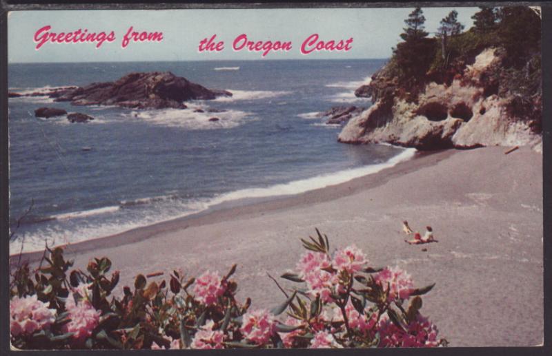 Greetings From Oregon Coast Postcard BIN