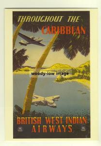 ad2735a  -  British West Indian Airways   -  modern poster advert postcard